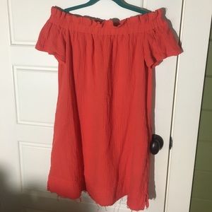 Anthropologie orange sundress